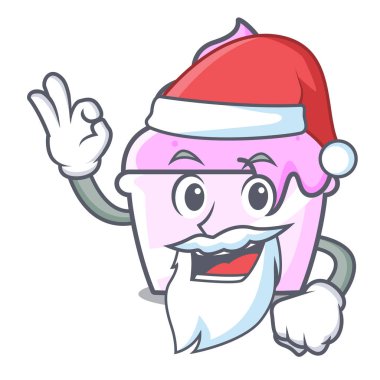 Noel Baba dondurma kağıt Kupası maskotu çizgi film