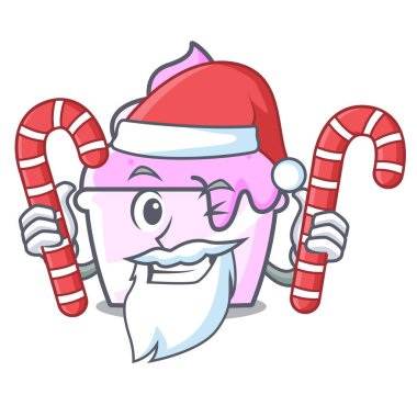 Santa şeker dondurma kağıt Kupası maskotu karikatür ile