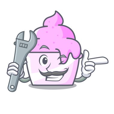 Mekanik dondurma kağıt Kupası maskotu çizgi film