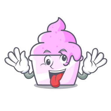 Deli dondurma kağıt Kupası maskotu çizgi film