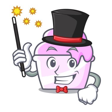 Sihirbaz dondurma kağıt Kupası maskotu çizgi film