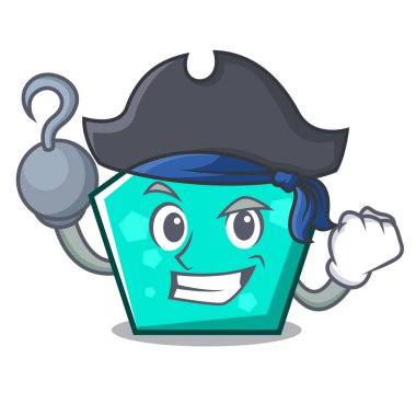 Korsan pentagon karakter karikatür tarzı vektör çizim