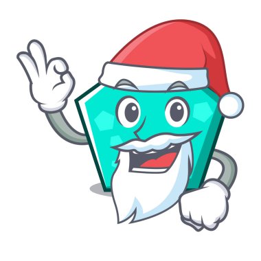 Santa pentagon maskot karikatür tarzı vektör çizim