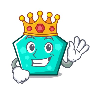 Kral pentagon maskot karikatür tarzı vektör çizim