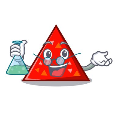 Profesör triangel karakter karikatür tarzı vektör çizim