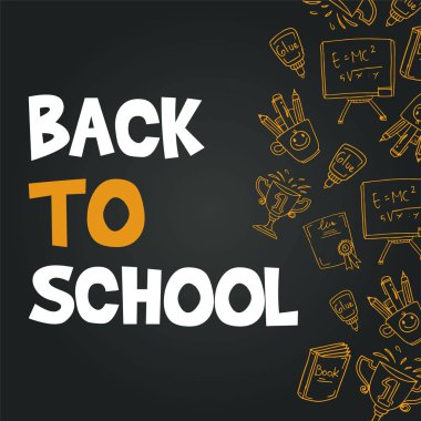 Geri okul yazı tahtası afiş vektör tasarlamak için