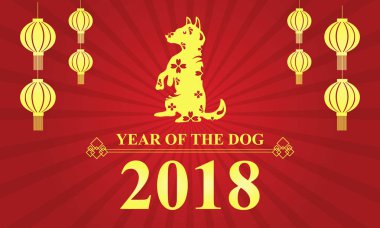 Mutlu çene yeni yıl kartı vektör çizim