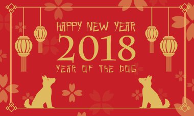 Çin yeni yılı arka plan stili vektör çizim