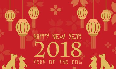 Çin yeni yılı arka plan stili vektör çizim