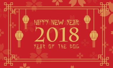 Çin yeni yılı arka plan stili vektör çizim