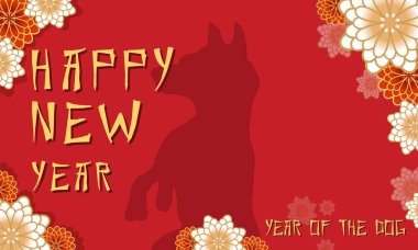 Tebrik kartı Çin yeni yıl koleksiyonu vektör çizim