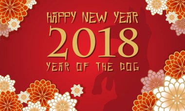 Tebrik kartı Çin yeni yıl koleksiyonu vektör çizim