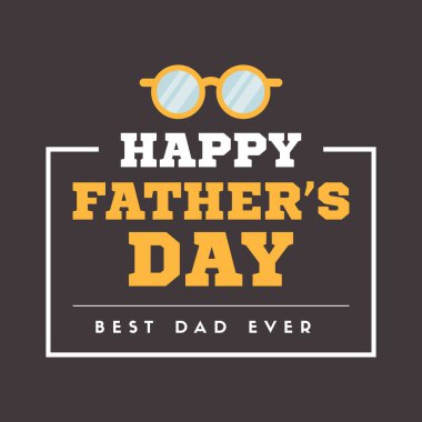 Baba gün arka plan kartı kahverengi vektör çizim