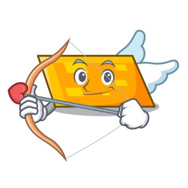 Aşk tanrısı paralelkenar karakter karikatür tarzı vektör çizim