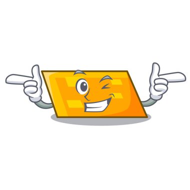 Wink paralelkenar karakter karikatür tarzı vektör çizim