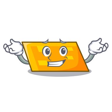 Sırıtan paralelkenar karakter karikatür tarzı vektör çizim