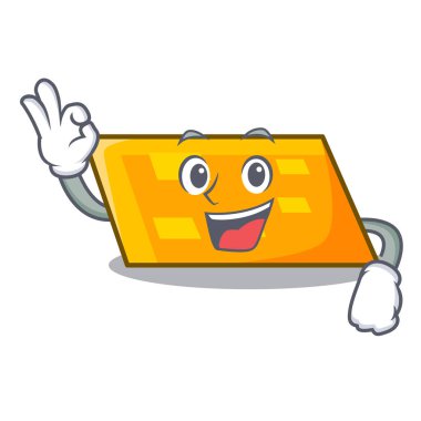 Paralelkenar karakter karikatür tarzı vektör çizim Tamam