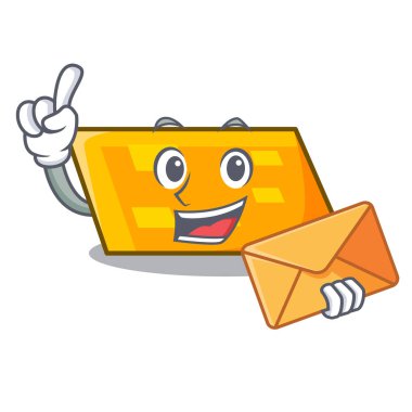 Zarf paralelkenar karakter karikatür tarzı vektör çizim ile