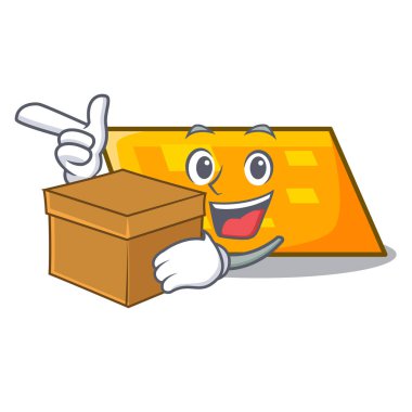 Kutusu paralelkenar karakter karikatür tarzı vektör çizim ile