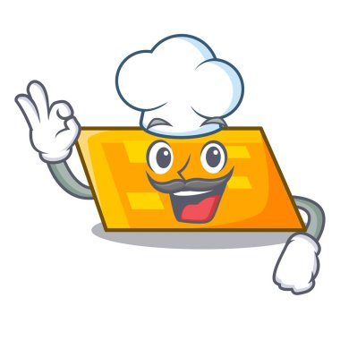 Şef paralelkenar karakter karikatür tarzı vektör çizim