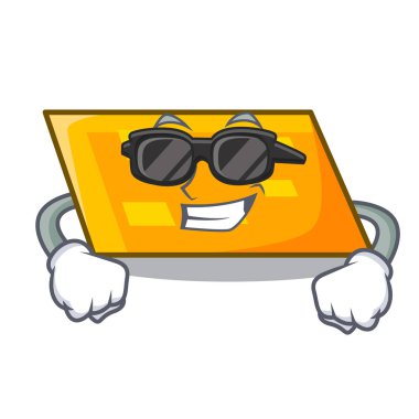 Süper cool paralelkenar karakter karikatür tarzı vektör çizim