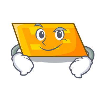 Smirking paralelkenar karakter karikatür tarzı vektör çizim