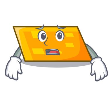 Korkarım paralelkenar maskot karikatür tarzı vektör çizim