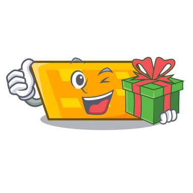 Hediyelik paralele maskot karikatür tarzı vektör çizim ile