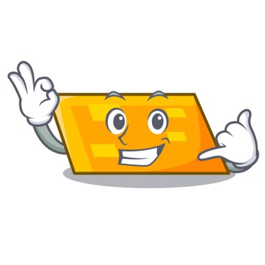 Bana paralelkenar maskot karikatür tarzı vektör çizim de