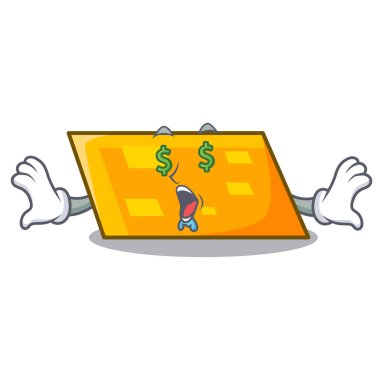 Para göz paralelkenar maskot karikatür tarzı vektör çizim