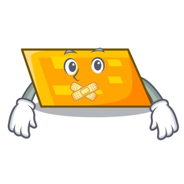 Sessiz paralelkenar maskot karikatür tarzı vektör çizim