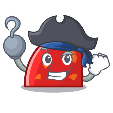 Korsan çeyreği karakter karikatür tarzı vektör çizim