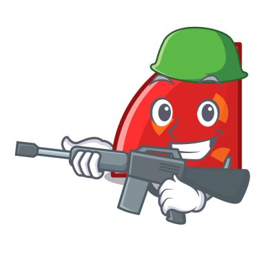 Ordu çeyreği karakter karikatür tarzı vektör çizim