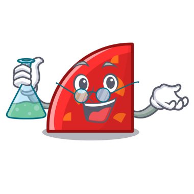 Profesör çeyreği karakter karikatür tarzı vektör çizim