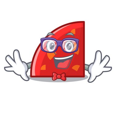 Geek çeyreği karakter karikatür tarzı vektör çizim