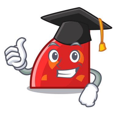 Mezuniyet çeyreği karakter karikatür tarzı vektör çizim