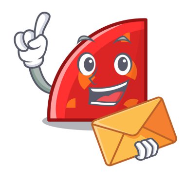 Zarf çeyreği karakter karikatür tarzı vektör çizim ile