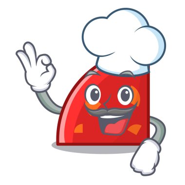 Şef çeyreği karakter karikatür tarzı vektör çizim