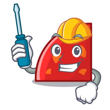 Otomotiv çeyreği maskot karikatür tarzı vektör çizim