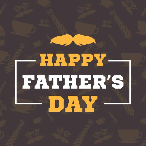 Father Day Background Card Brown Vector Illustration — Stock Vector