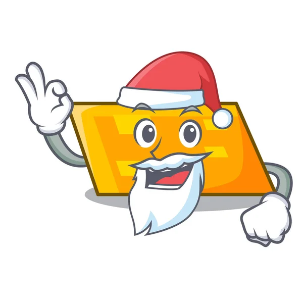 Santa Parallelogramm Maskottchen Cartoon Stil Vektor Illustration — Stockvektor