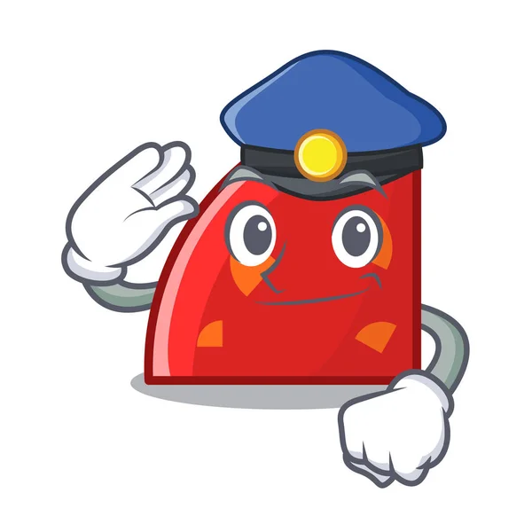 Police Quadrant Character Cartoon Style Vector Illustration — Stock Vector