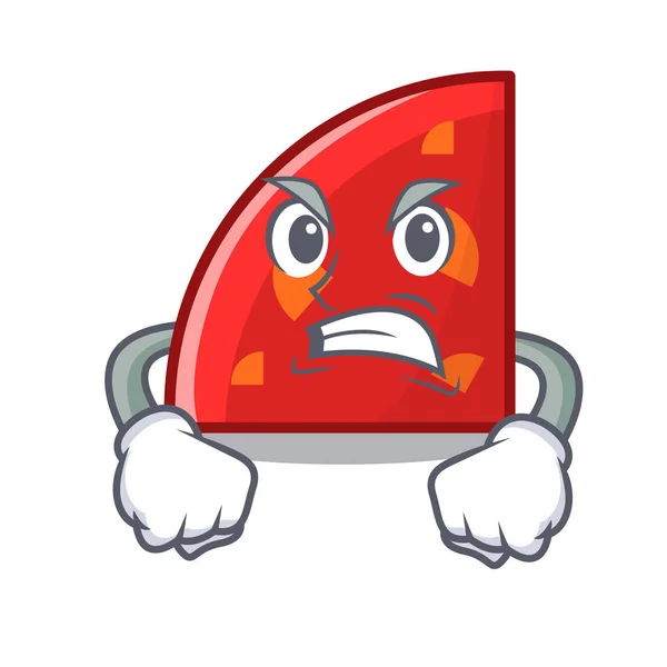 Angry Quadrant Mascot Cartoon Style Vector Illustration — Stock Vector