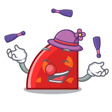 Dörtgen Bölümlü maskot karikatür tarzı vektör çizim hokkabazlık