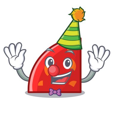 Palyaço çeyreği maskot karikatür tarzı vektör çizim