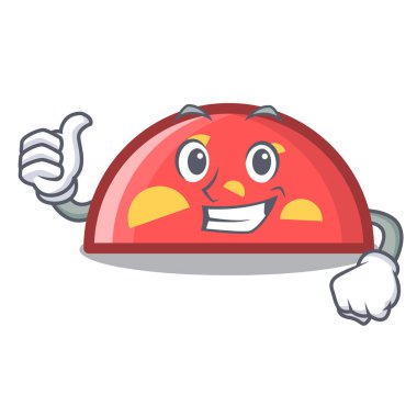 Yarım daire karakter karikatür tarzı vektör çizim yaşasın