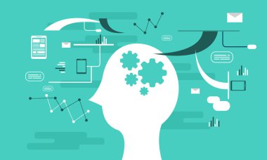 Çağdaş iş sistemi arka plan vektör çizim