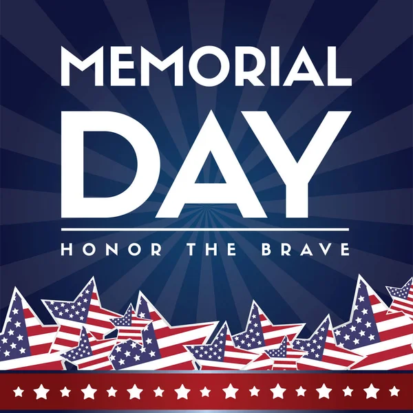 Mutlu anma günü poster bayrak Amerikan vektör çizim