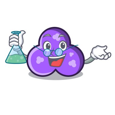 Profesör trefoil karakter karikatür tarzı vektör çizim