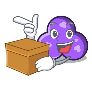 Kutusu trefoil karakter karikatür tarzı vektör çizim ile